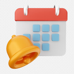 3d notification bell icon