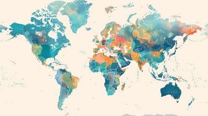 Draw a world map showing the distribution of major global health problems and the locations of famous medical research centers.