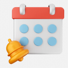 3d notification bell icon