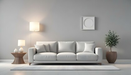 Photo modern style interior room 3d illustration White and gold theme interior modern minimalism photo realism