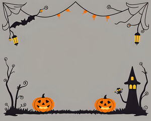 halloween background with pumpkin