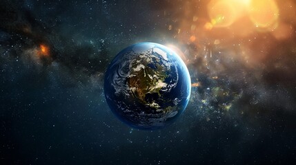 Fototapeta premium Earth's renewable energy sources, like solar and wind, offer sustainable alternatives