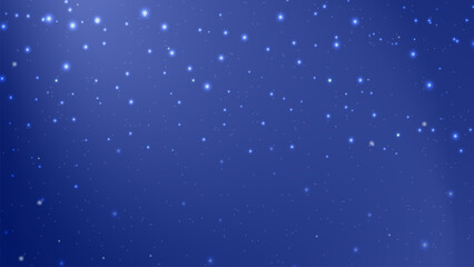 Night shining starry sky, blue space background with stars, cosmos background