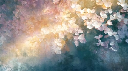 Soft, ethereal fragments creating a delicate, glowing effect with light reflections and subtle hues.