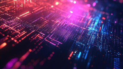 High-tech cyber pulse with bright, animated lines and light effects creating a modern, digital atmosphere.