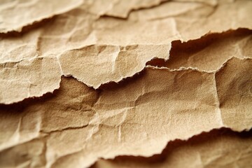 Fragment of Brown Cardboard Paper