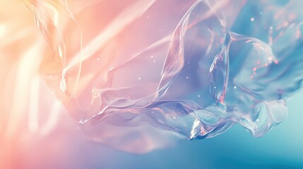 Abstract ethereal fragments with translucent patterns and gentle gradients floating in a tranquil, ambient setting.