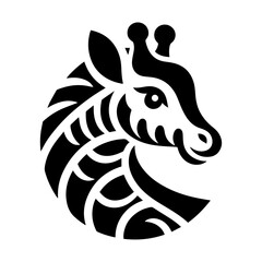 Giraffe head vector icon