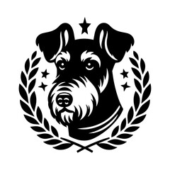 Airedale terrier vector icon design