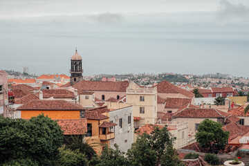 Fototapeta premium The cityscape above the roofs of La Orotava