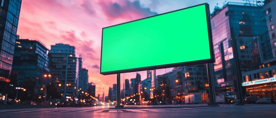   Advertising Sign Green Screen Mockup at Climate Action Rally - Make Your Message Stand Out