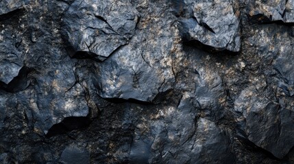 Close-up Texture of a Dark Rock Surface