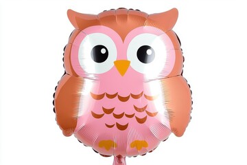 Fototapeta premium Colorful owl balloon perfect for celebrations, parties, and kids' events. Cute design adds joy to any festive occasion.