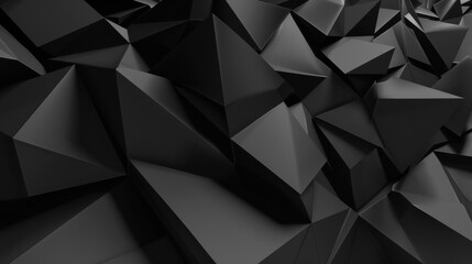 Fototapeta premium Stunning Abstract 3D Black Polygonal Texture for Modern Graphic Design