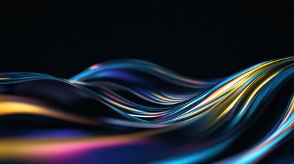 Dynamic Waves of Color: A Captivating Exploration of Fluid Motion and Light in Digital Art