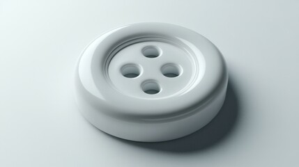 Elegant White Button: A Stylish Addition to Your Sewing and Craft Projects