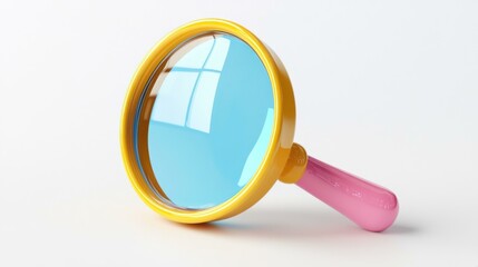 Colorful Magnifying Glass Illustration for Creative Exploration and Design Projects