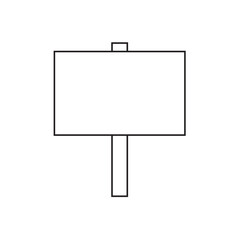 Obraz premium signage placard symbol sign empty demonstration sign white