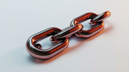 Obraz premium Industrial Chain Link: A Glimpse into Strength and Connectivity in Engineering