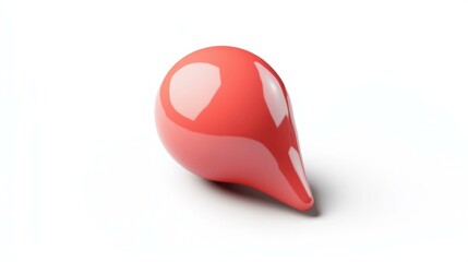 Fototapeta premium Stylish Abstract Design: Vibrant Coral Drop Shape for Modern Aesthetic Enhancements