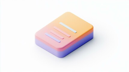 Vibrant 3D Gradient Block: A Modern Design Element for Creative Projects
