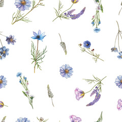 Lovely and Beautiful Spring Flowers Pattern for Fabric, Wallpaper, and More