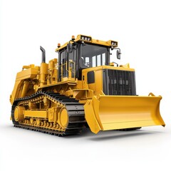 Fototapeta premium Powerful Bulldozer: Essential Heavy Machinery for Earthmoving and Construction Projects