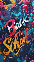 Obraz premium Graffiti style Back to School text background