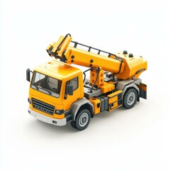 Naklejka premium Versatile Construction Crane Truck for Efficient Lifting and Transport in Urban Development