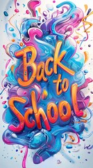 Back to School Graffiti lettering on wall