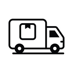 Trendy vector of delivery van in modern design style