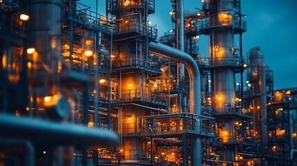 Chemical plant refinery industrial equipment background Business Finance and Industry : Generative AI