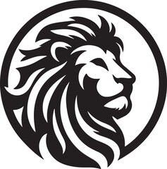  Lion head logo vector silhouette illustration