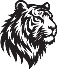 Siberian Tiger logo vector silhouette illustration