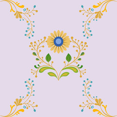 Abstract bouquet of beautiful colored flowers on a light background.

