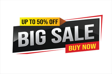 Big sale buy now poster banner graphic design icon logo sign symbol social media website coupon Banner design template for marketing. Special offer promotion retail

