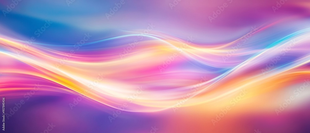 Poster abstract colorful light waves with blur