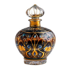 Antique perfume bottle, art, beautiful and exquisite, cut background, ready to use