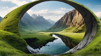 landscape with sky and grass