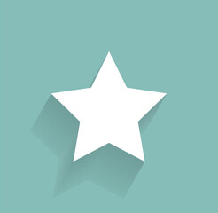 Obraz premium Vector icon of white color with shadow on gray-green background