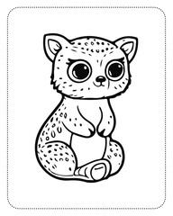Animal Coloring Book page for kids.