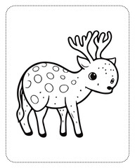 Animal Coloring Book page for kids.