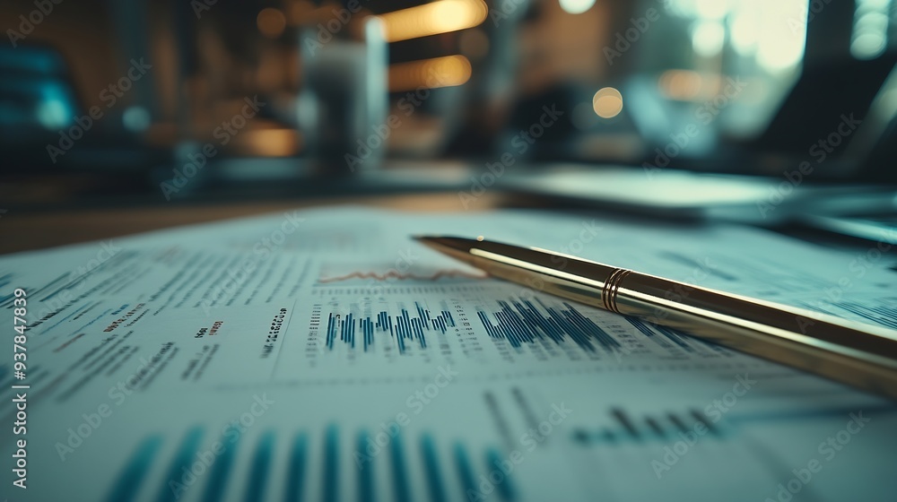 Poster statistical analysis of financial data analyzing business and investment charts accounting finance a
