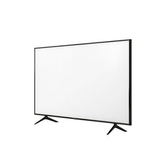 Close-up of a flat screen television on a white backdrop