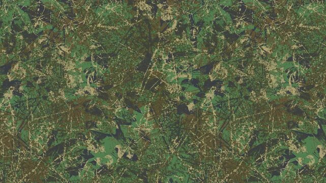 Military pixel flecktarn camouflage green grey woodland camo texture pattern horizontal banner illustration wallpaper