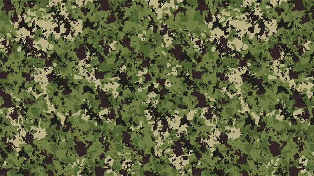 Military pixel flecktarn camouflage green grey woodland camo texture pattern horizontal banner illustration wallpaper