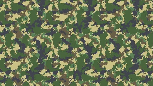 Military pixel flecktarn camouflage green grey woodland camo texture pattern horizontal banner illustration wallpaper