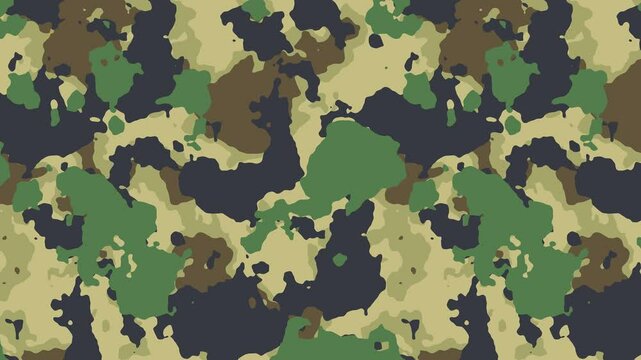 Military pixel flecktarn camouflage green grey woodland camo texture pattern horizontal banner illustration wallpaper