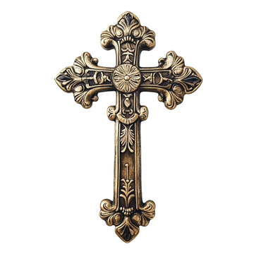 Cross, antique, antique, art, beautiful, exquisite, cut background, ready to use