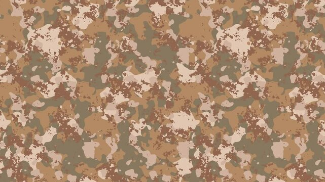 Military pixel flecktarn camouflage illustration seamless pattern arid desert camo square texture banner illustration wallpaper animation
